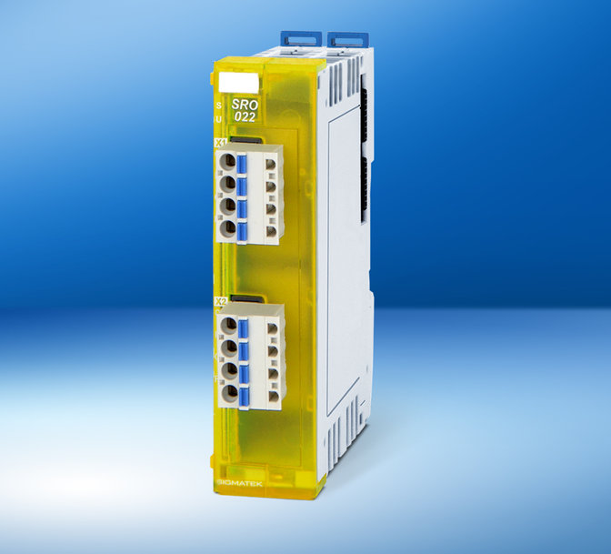 Safe Relay Module for the DIN Rail: The SRO 022